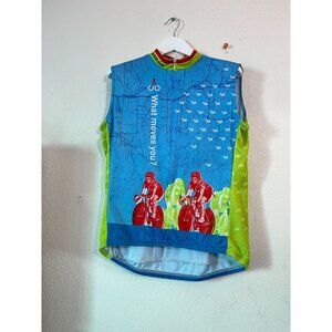 Hill Country Ride For AIDS Voler Cycling Jersey Vest Sleeveless Multicolor Biker